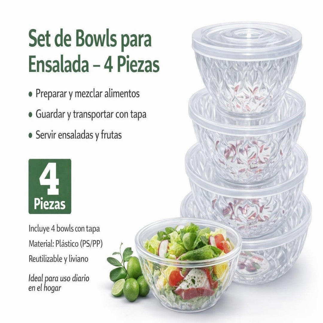 SET TAZA TRANSPARENTE CON TAPA 4PCS 18466
