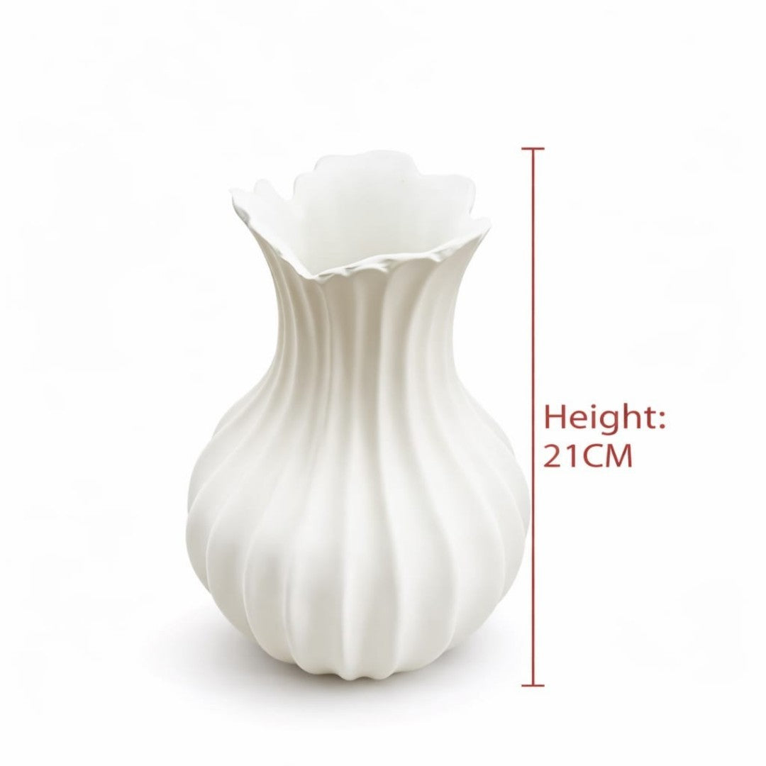 FLORERO CERAMICA BLANCO 21CM SDTC-X