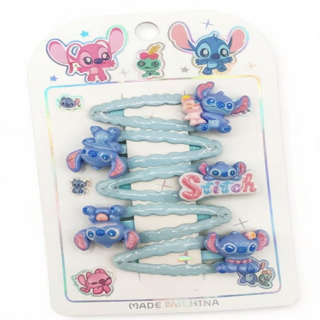 SET PRENSA PARA CABELLO STITCH 5PCS