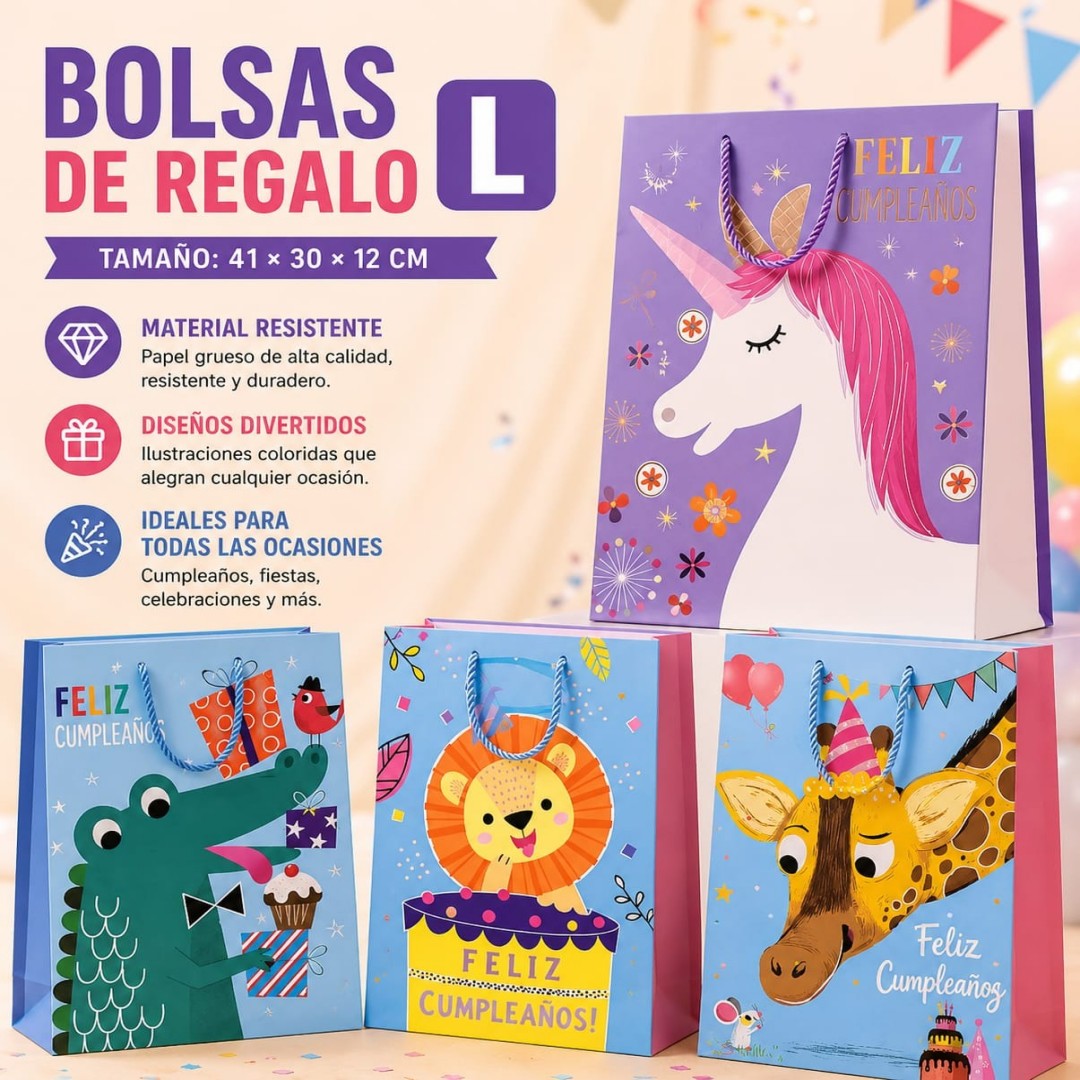 BOLSA REGALO INFANTIL L 41*30*12CM