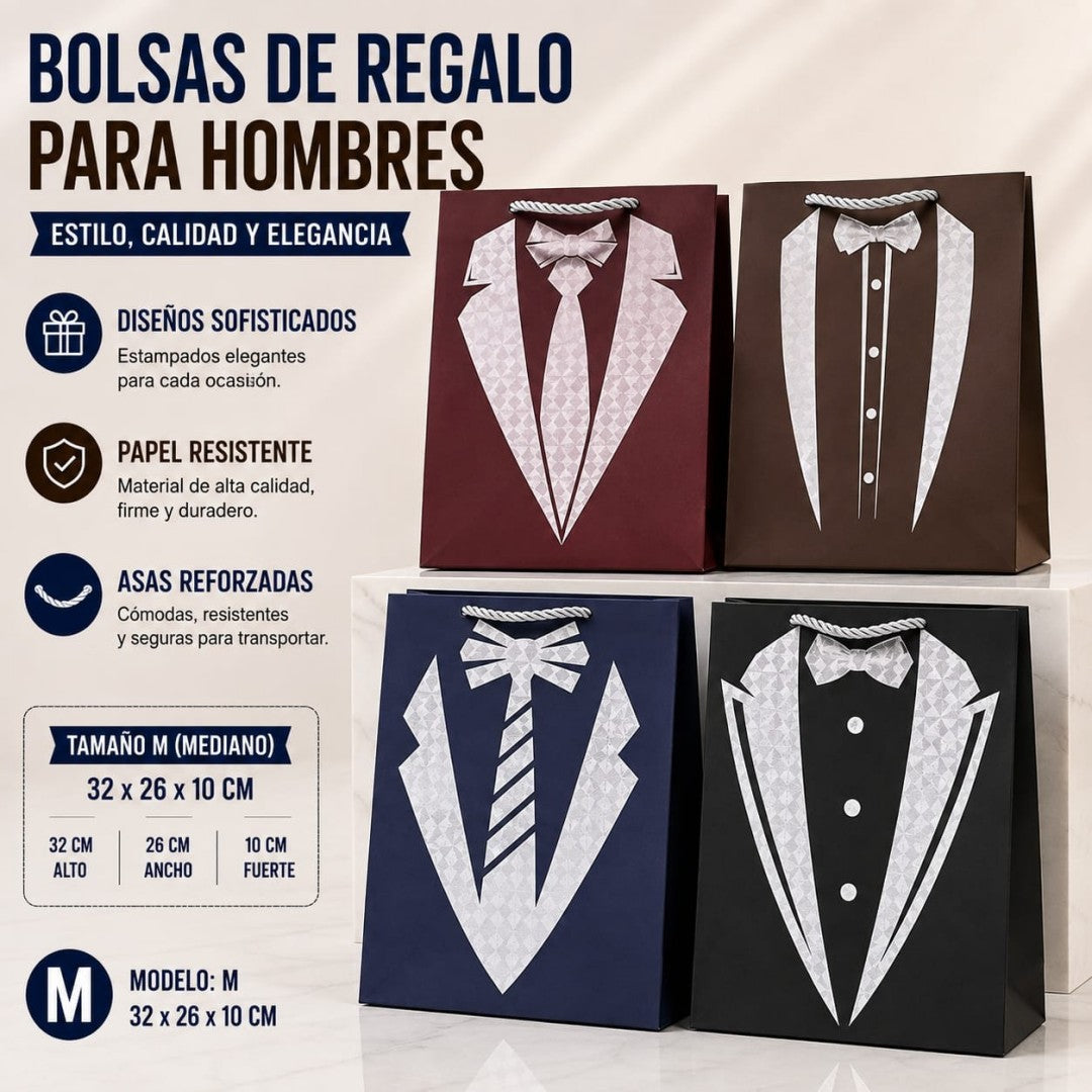 BOLSA REGALO PADRE M 32*26*10CM