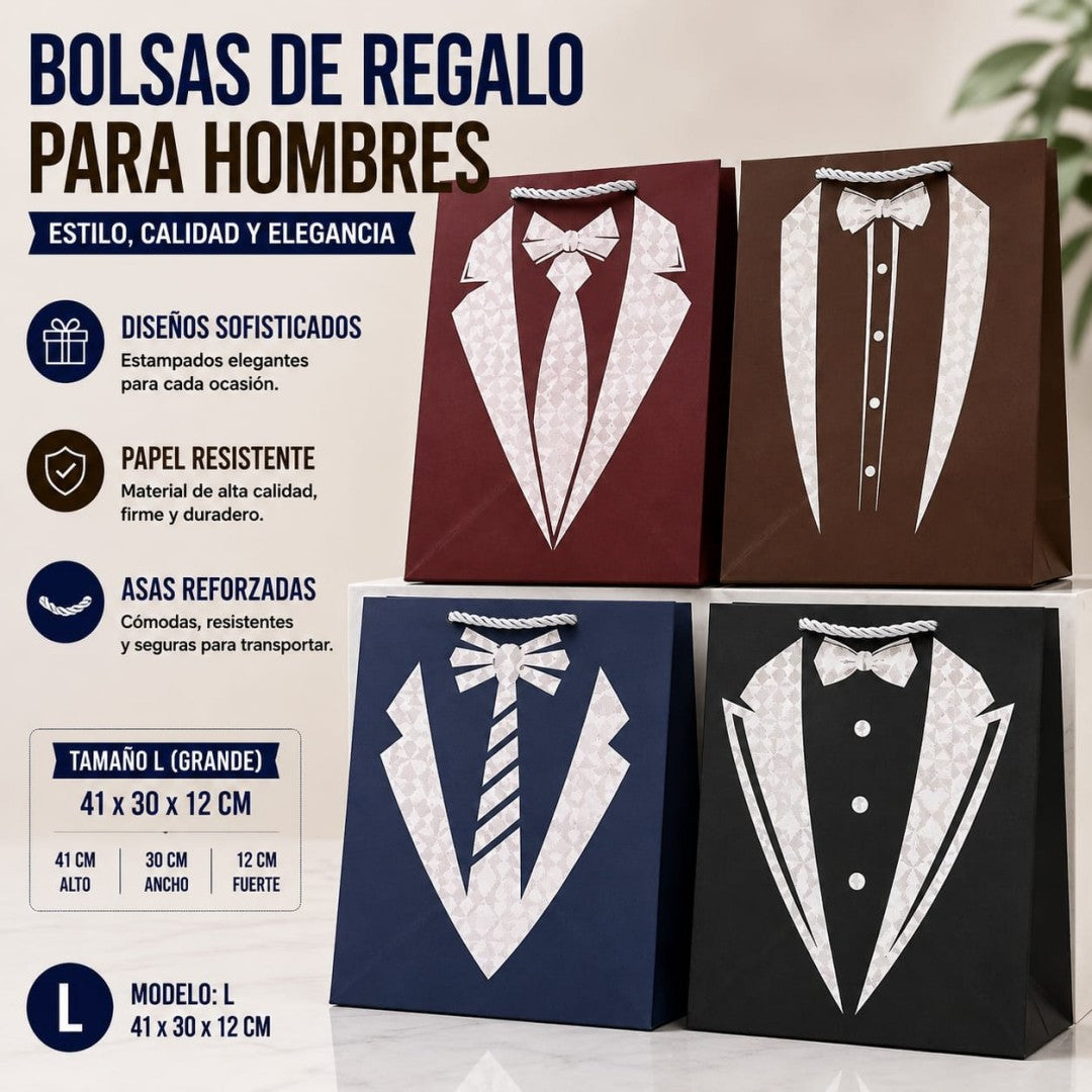 BOLSA REGALO PADRE L 41*30*12CM