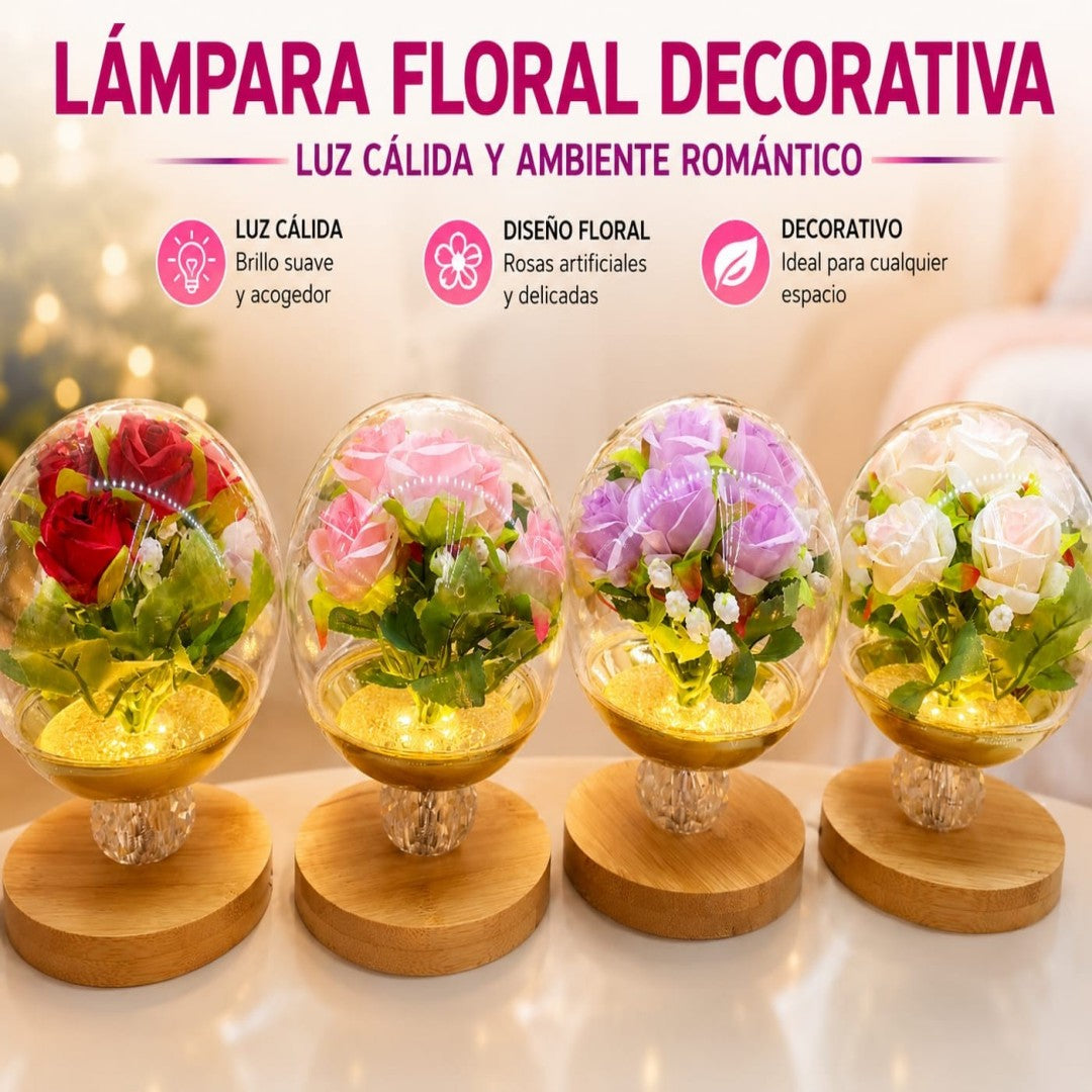 LAMPARA NOCHE FLOR FLASCO