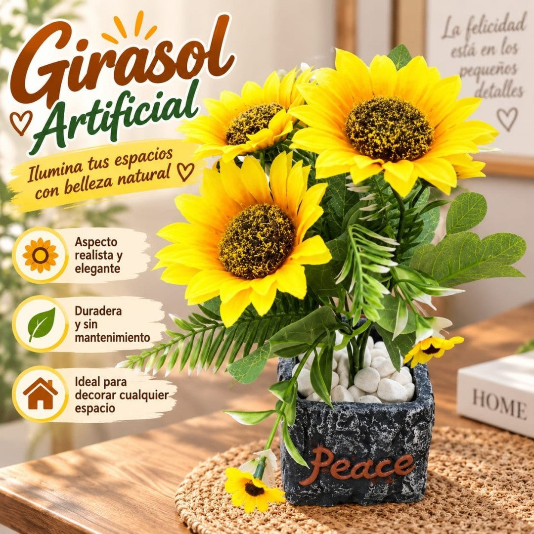 GIRASOL ARTIFICIAL CON MACETA
