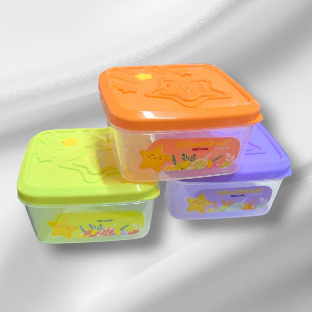 RECIPIENTE COMIDA 3PCS ESTRELLA T9792051