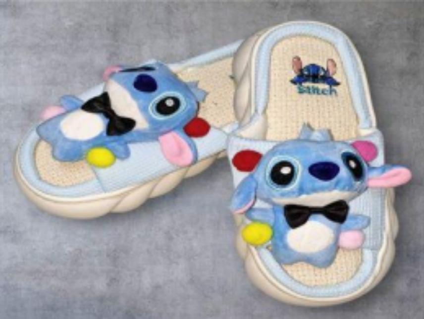 CHANCLETAS TELA STITCH 30-35 AZUL