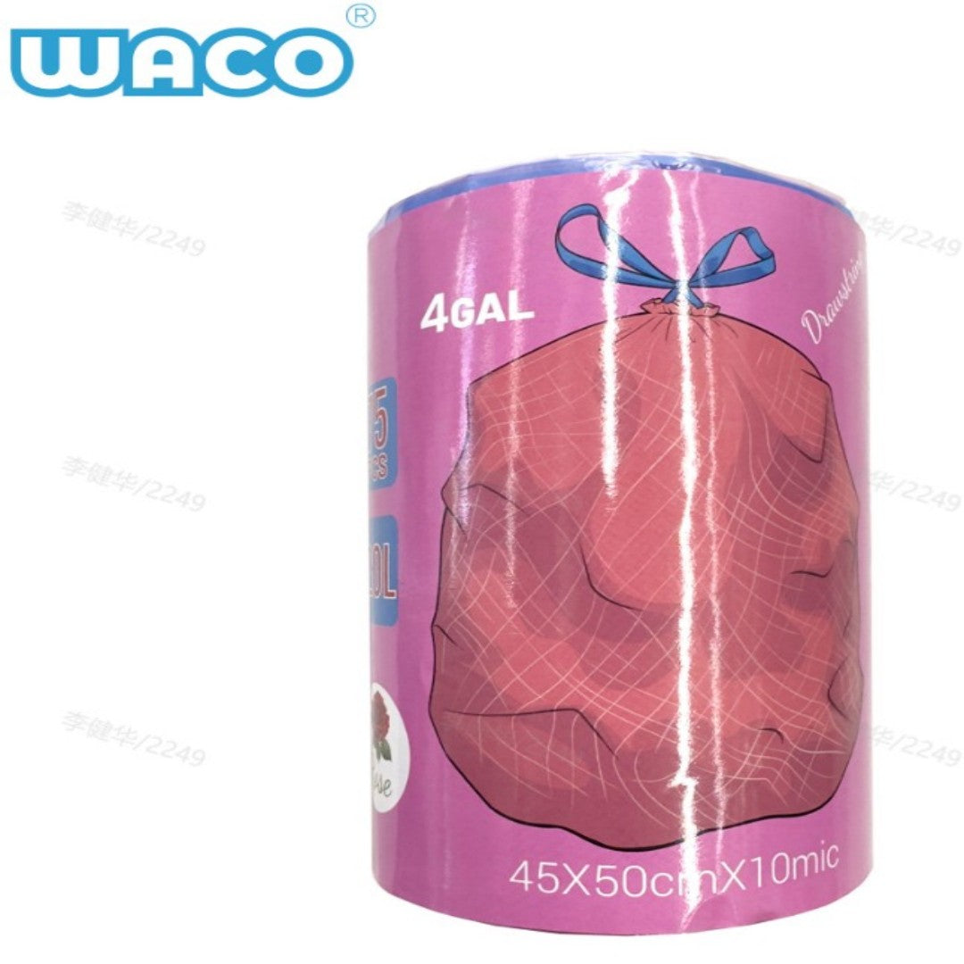 BOLSA BASURA 4GAL AROMA ROSA 75PCS 45*50 W073