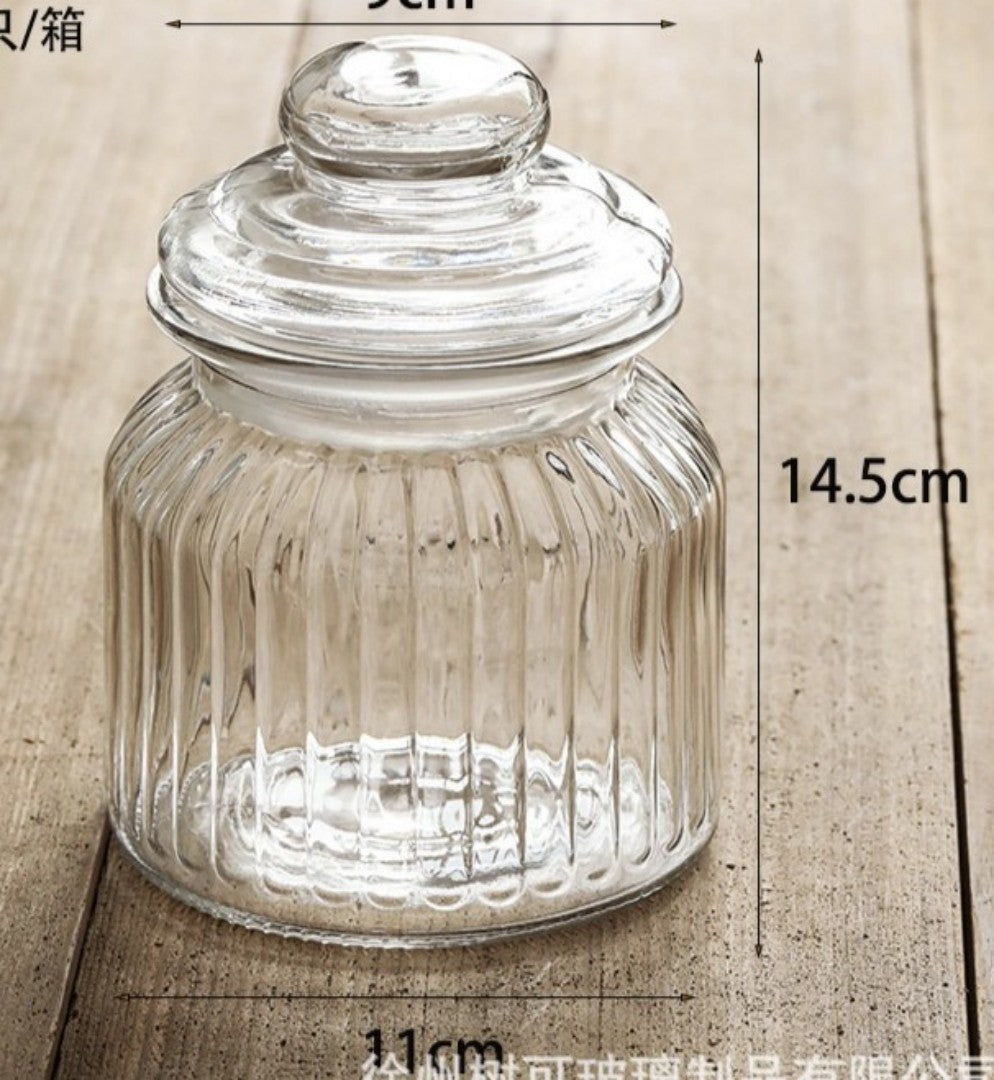 TARRO C/TAPA VIDRIO 11*14.5 105-3