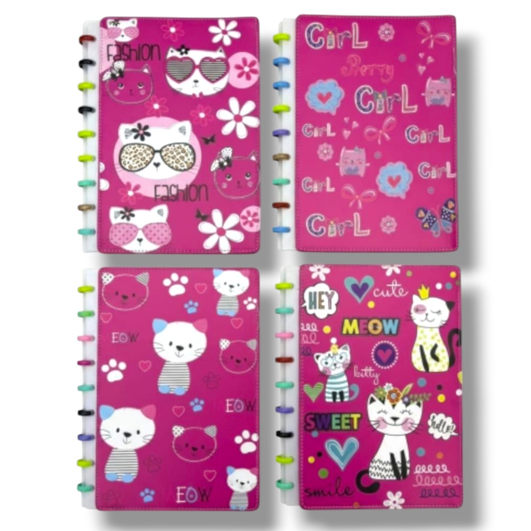 CUADERNO RESORTE B5 GATO TAPA DURA