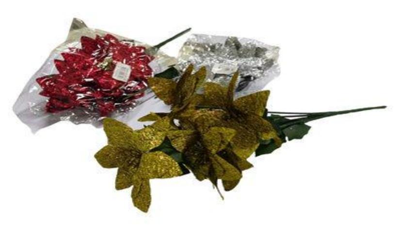 PASTORA 7RAMO 11CM DORADO ROJO