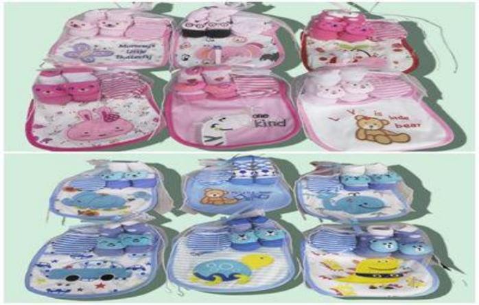 JUEGO BABERO+MEDIA+GUANTES P/BEBE B