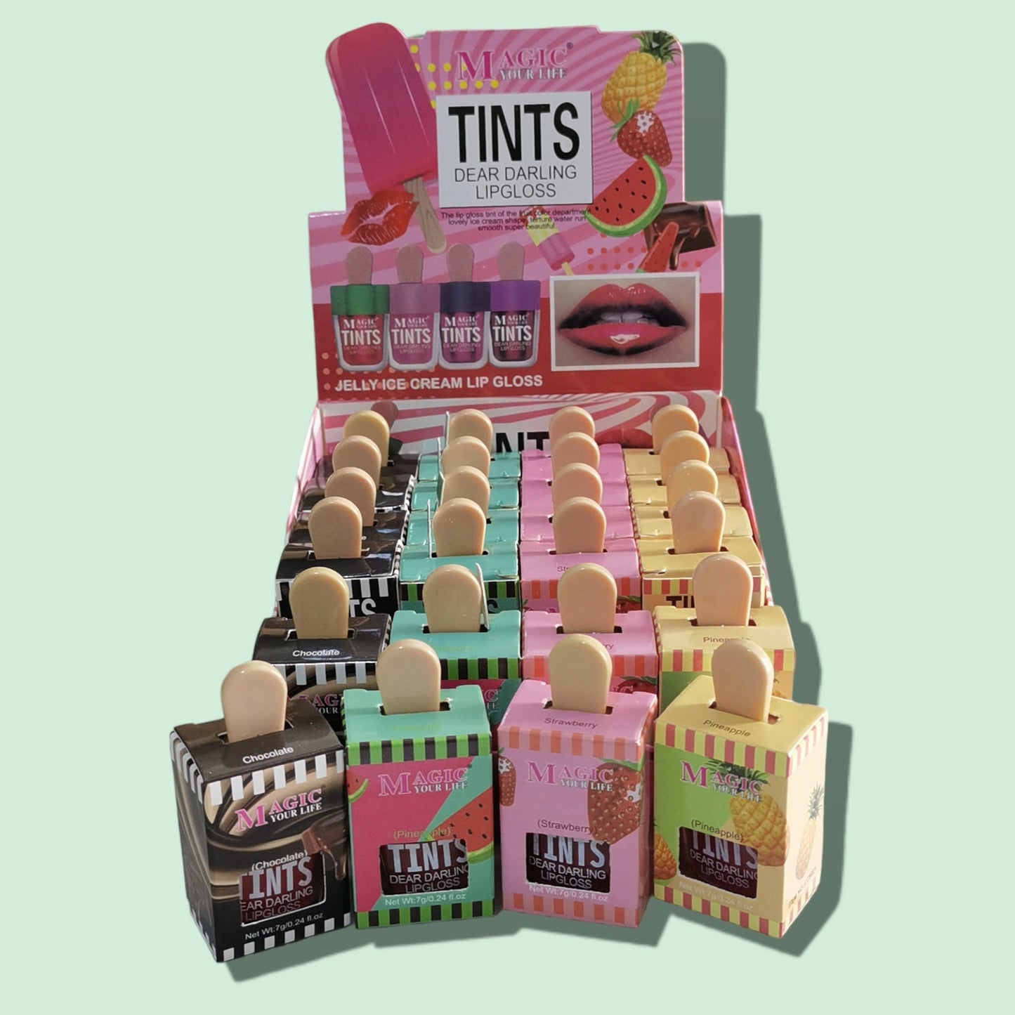 LABIAL COLOR 24PCS HELADO LC8021