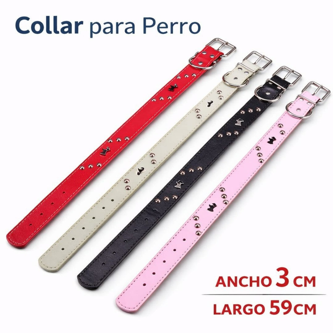 COLLAR DE CUERO CON TACHES 3.0
