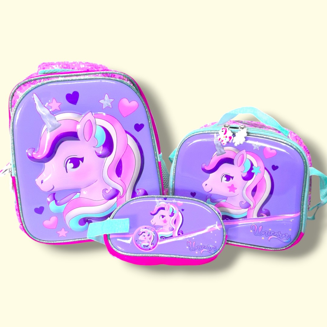 SALVEQUE+LONCHERA+CARTUCHERA 13PUL PERSONAJE 16