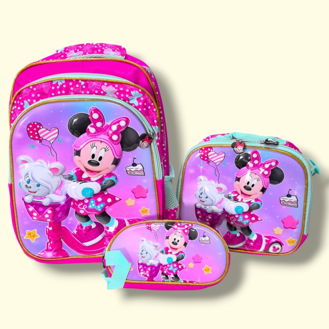 SALVEQUE+LONCHERA+CARTUCHERA 16PUL PERSONAJE 16