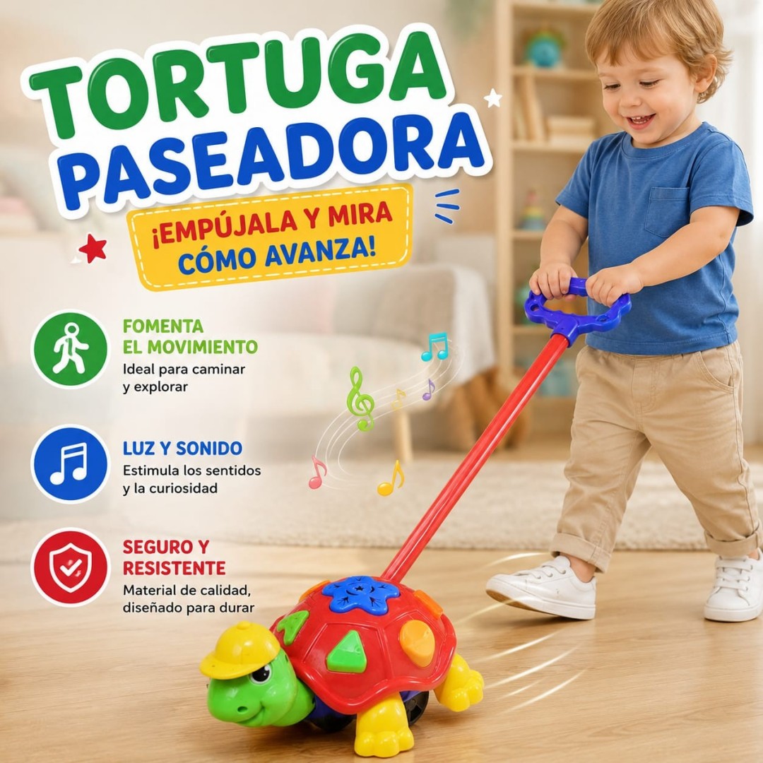 JUGUETE TORTUGA EMPUJE RUEDA 902-1