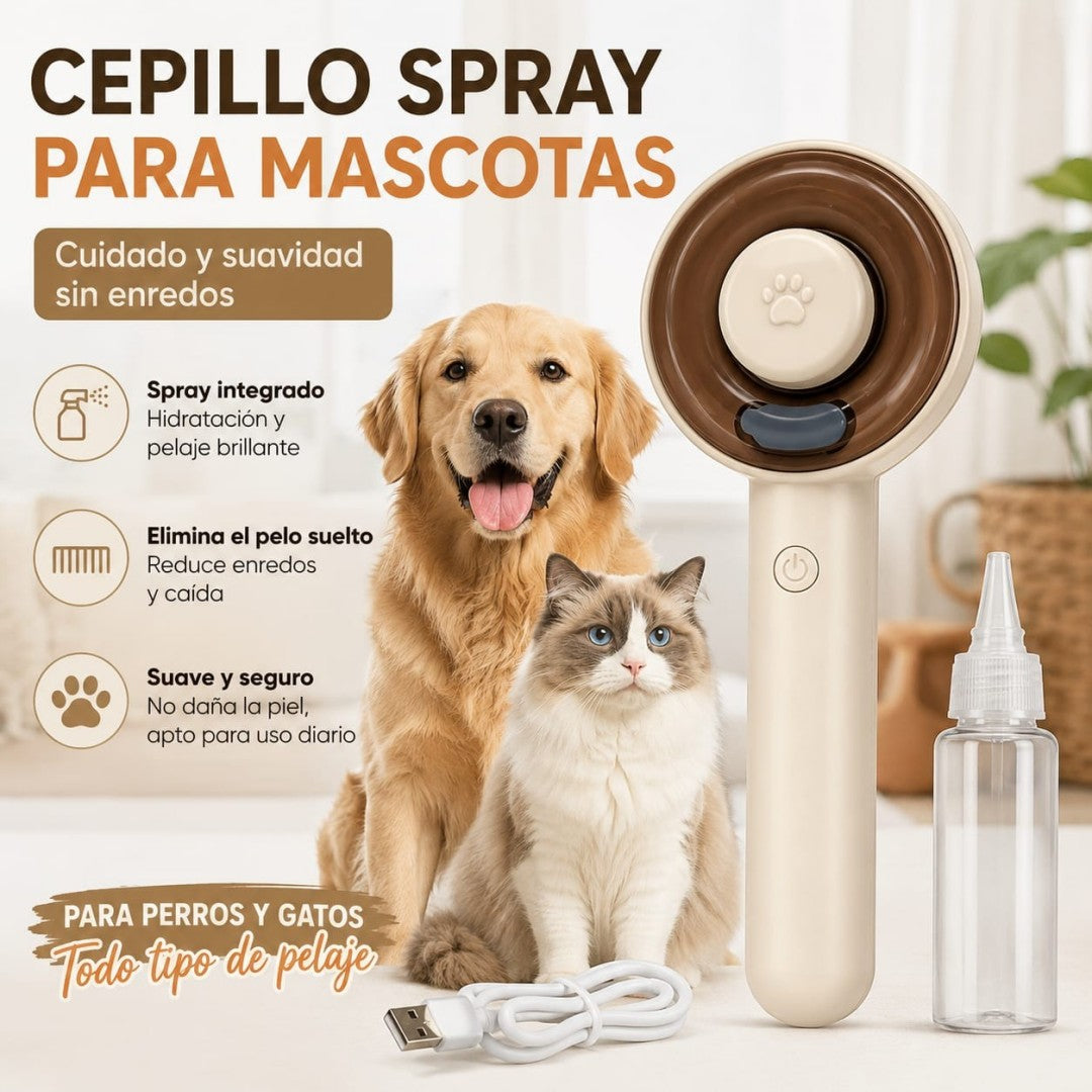 CEPILLO VAPORIZADOR PARA MASCOTAS
