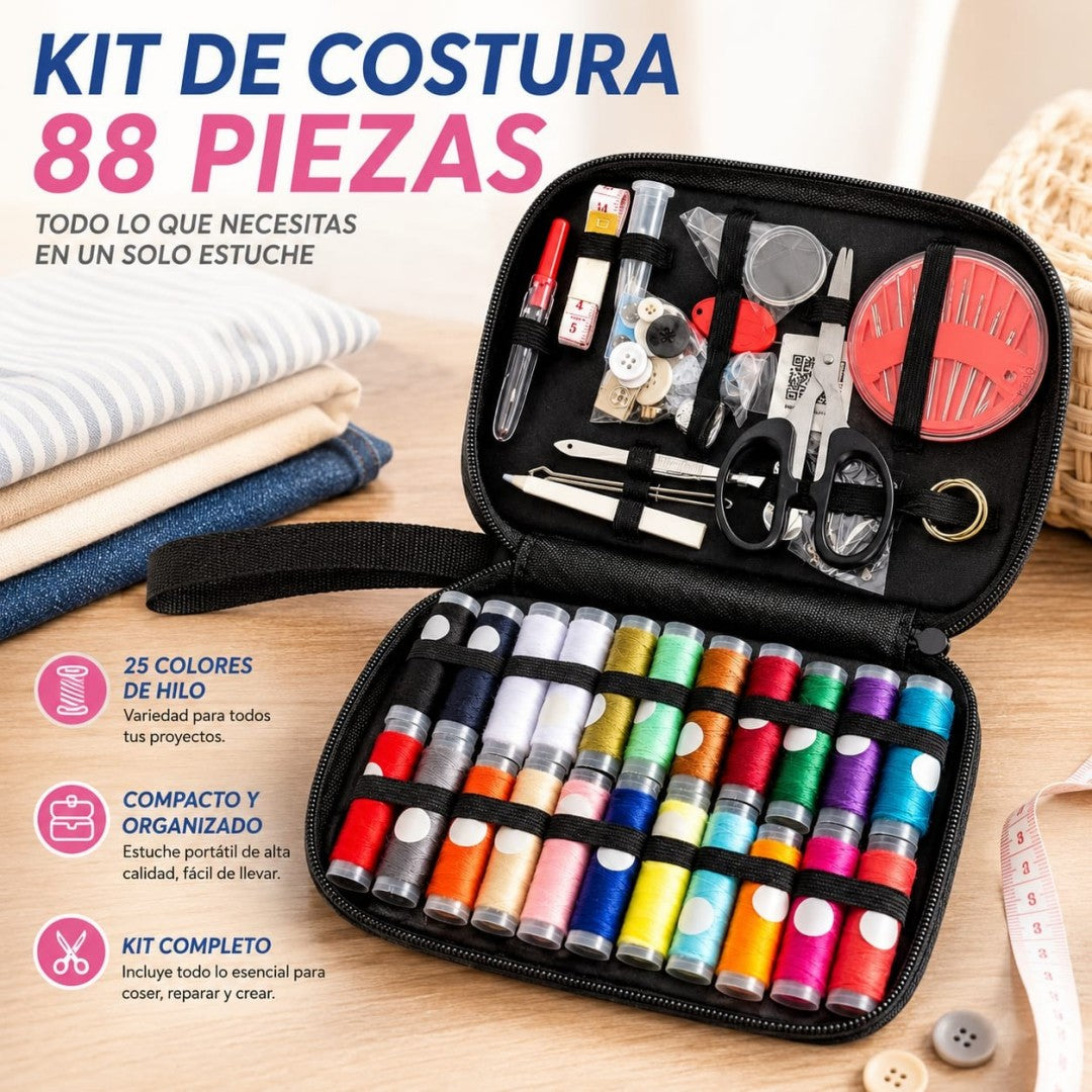 SET DE COSTURA AGUJA HILO 88PCS