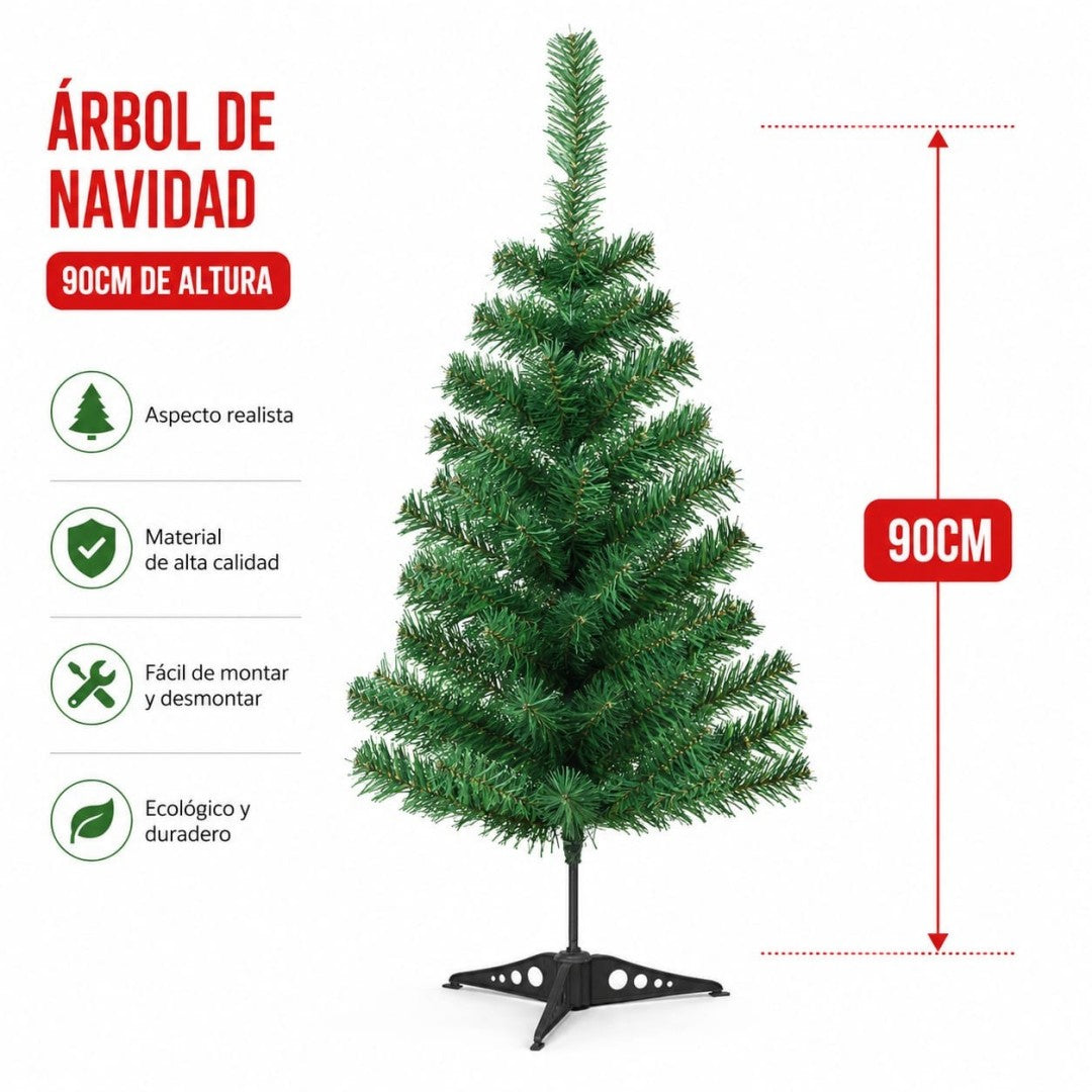 ARBOL NAVIDAD 90CM VERDE