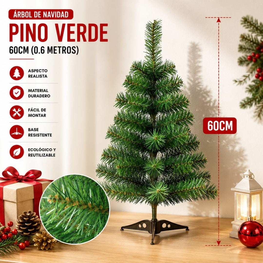 ARBOL NAVIDAD VERDE 60CM