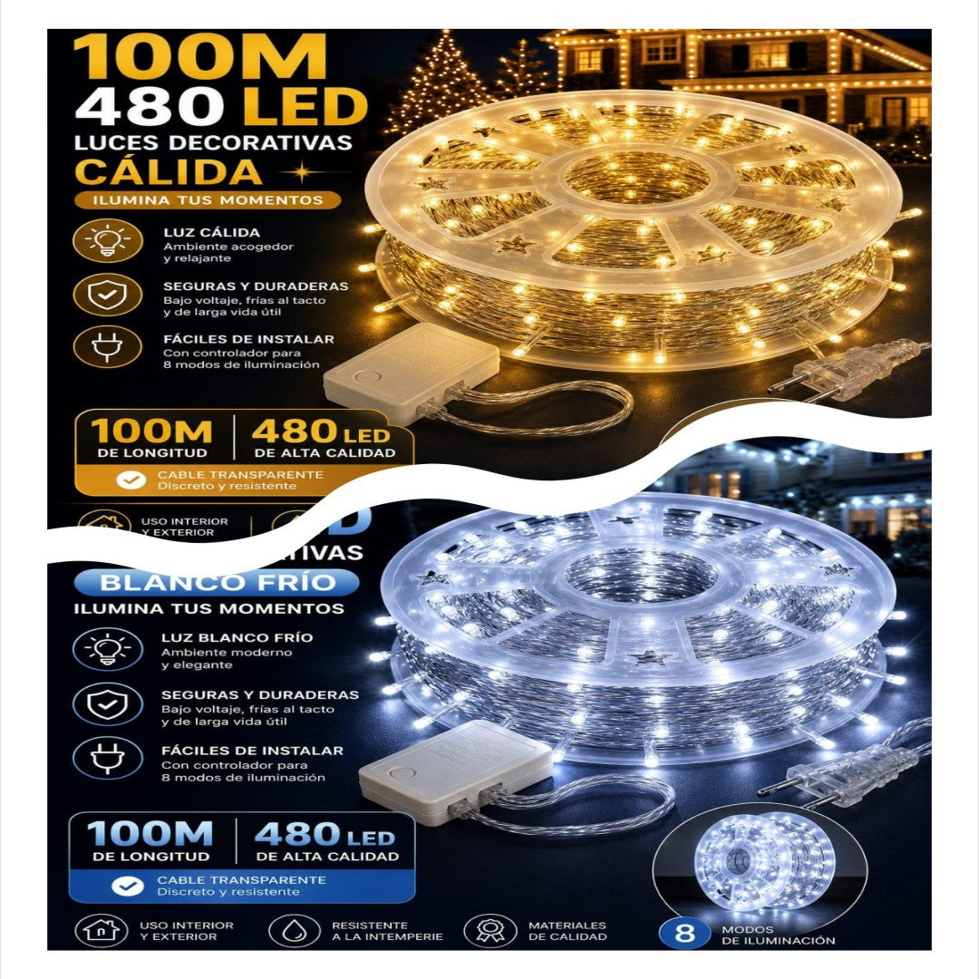LUZ LED 100M 480L CALIDO ROLLO