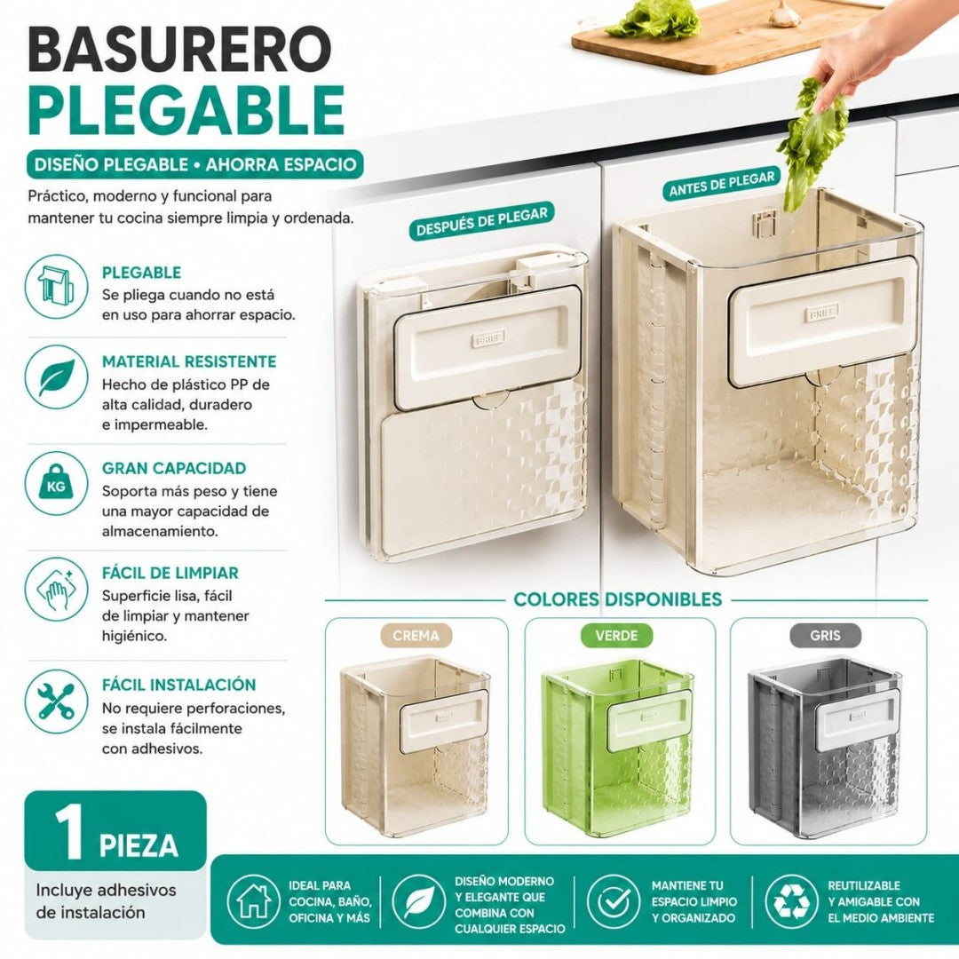 BASURERO PLEGABLE PARA COCINA E922