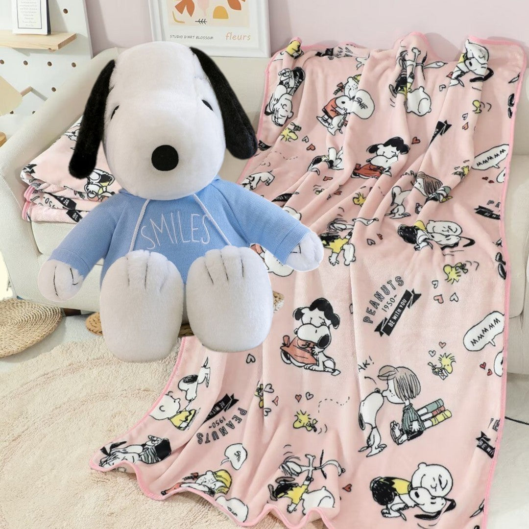COBIJA ALMOHADA SNOOPY AZUL
