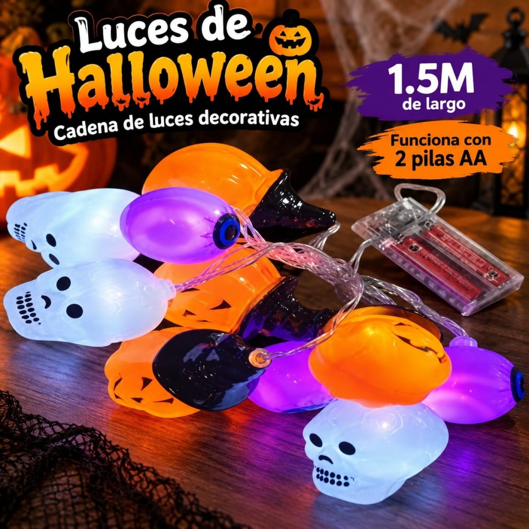 LUZ HALLOWEEN 10L 1.5M CALABAZA