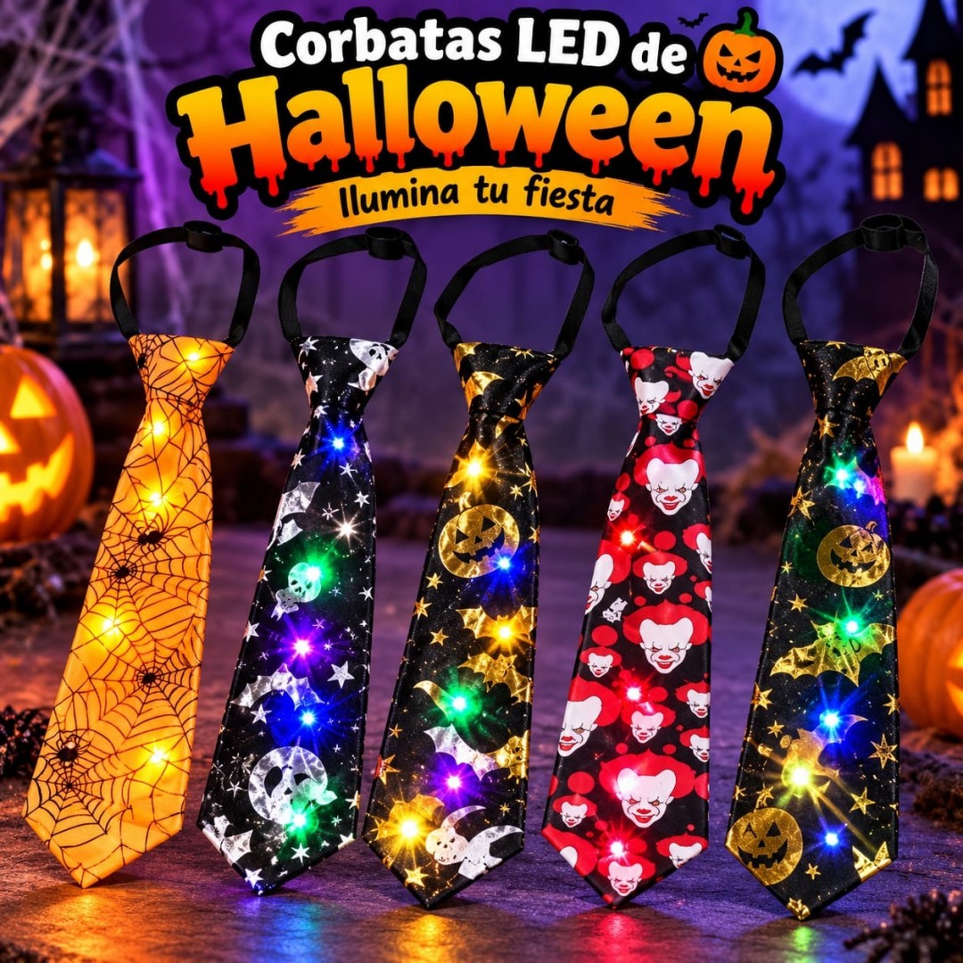 CORBATA HALLOWEEN CON LUZ