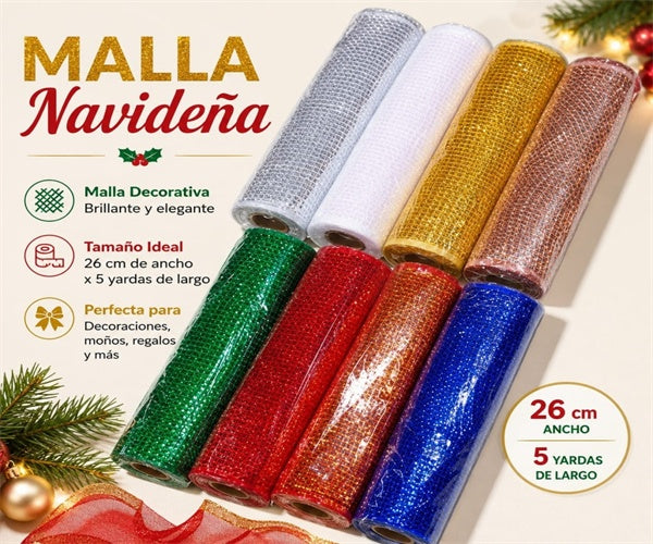 MALLA NAV 26CM 5YD LINEA DORADO