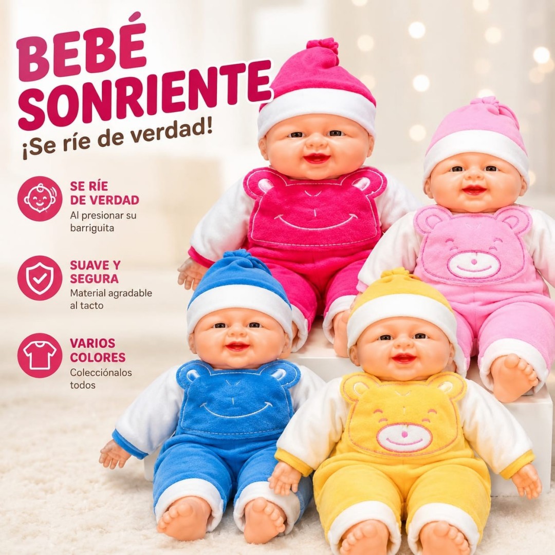 MUNECO BEBE PELON CON RISA GDE 47CM 132