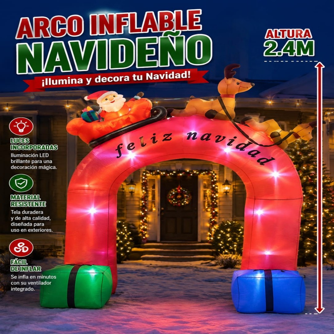 INFLABLE DE NAVIDAD 2.4M FUENTE VENADO
