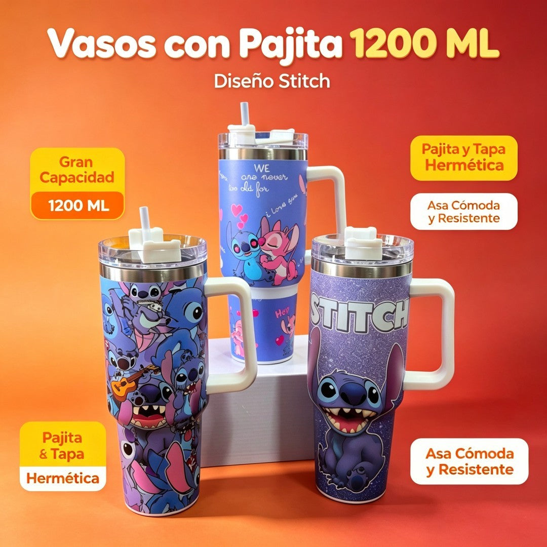 JARRA ACERO STITCH 1200ML 3D