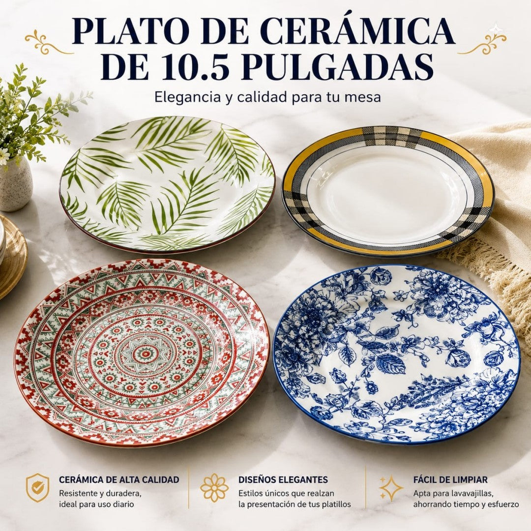 PLATO CERAMICA 10.5PULG 7951-2