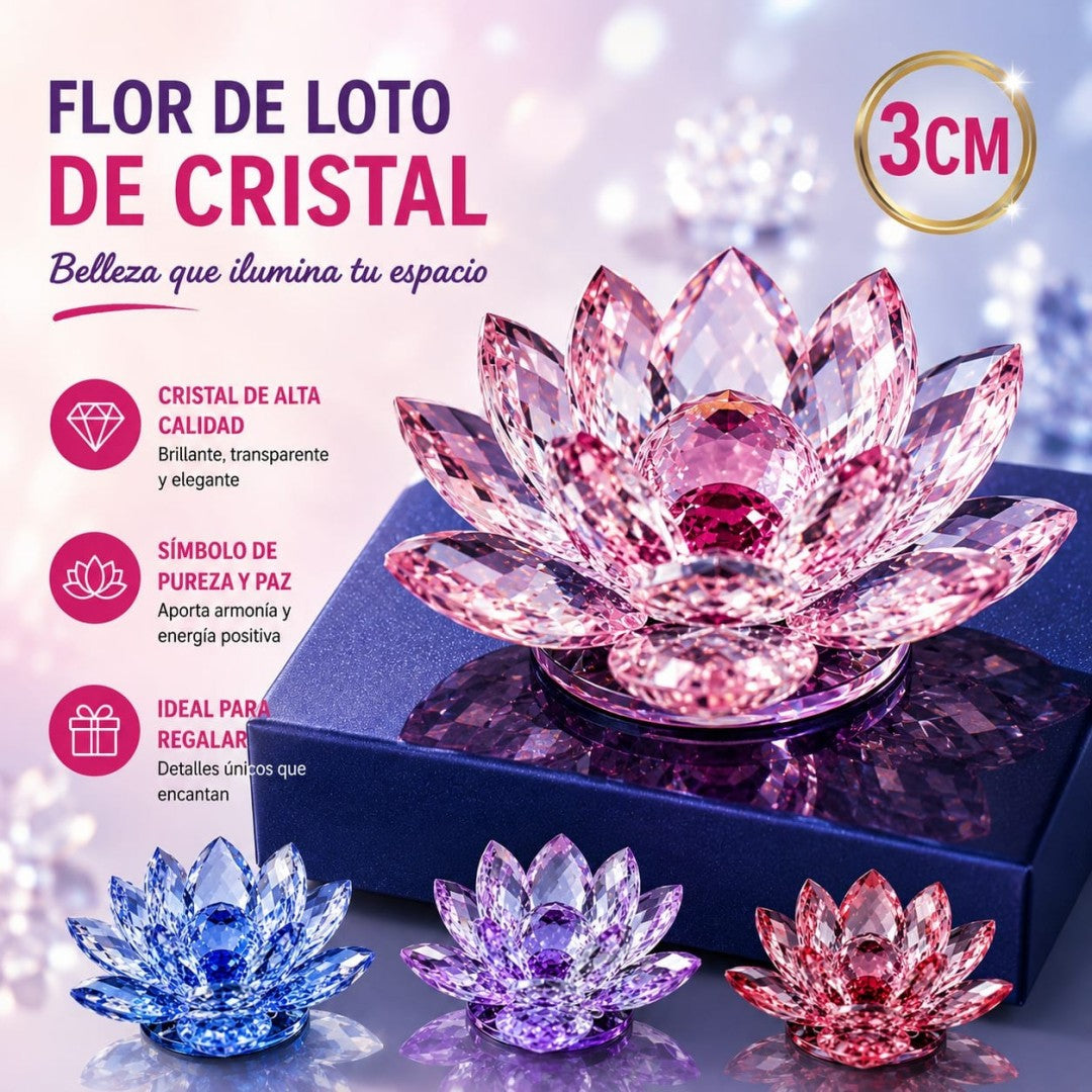 FLOR LOTO CRISTAL 3CM