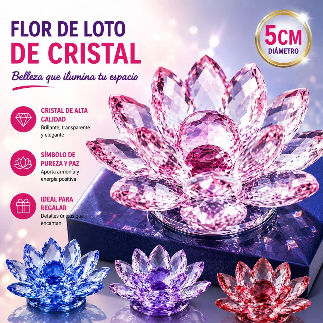 FLOR LOTO CRISTAL 5CM