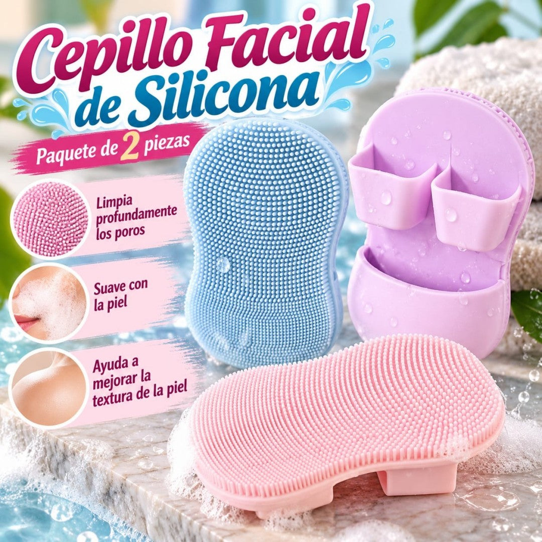 CEPILLO FACIAL DE SILICONA 2PCS