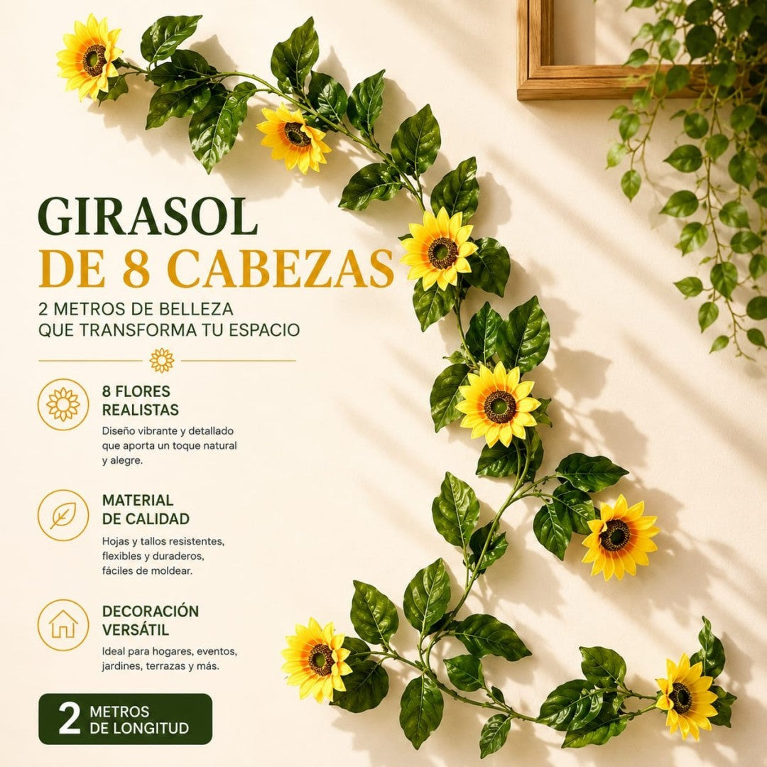 GUIRNALDA GIRASOL 8 CABEZA