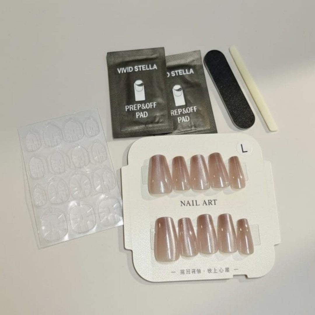 UNAS POSTIZAS OJO GATO 10PCS L C