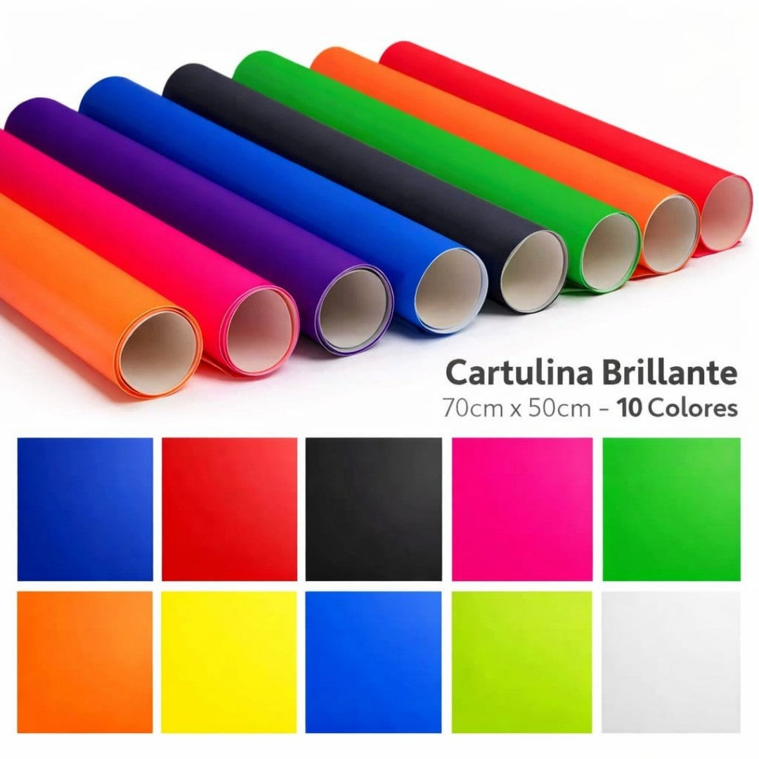 CARTULINA BRILLANTE COLOR 50*70CM 1524