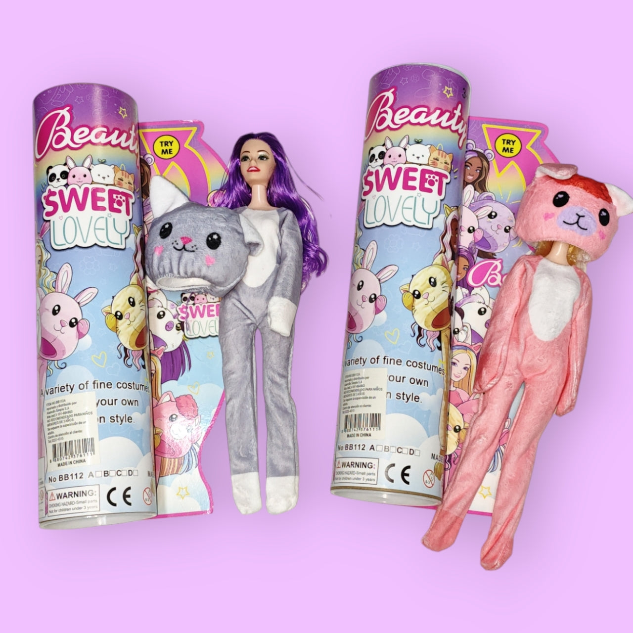 MUNECA CON TRAJE ANIMAL BB115B