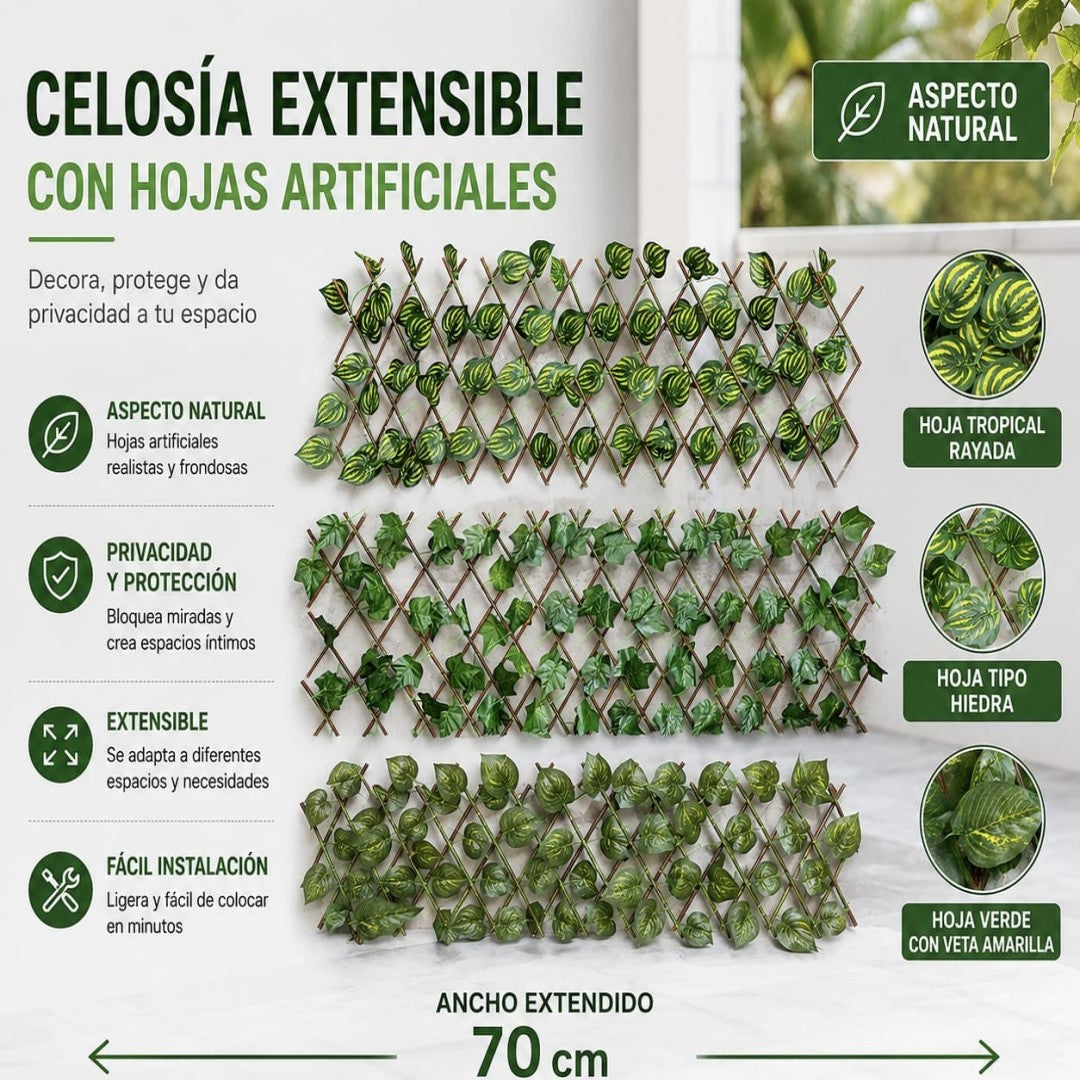CERCA HOJA VERDE 70CM