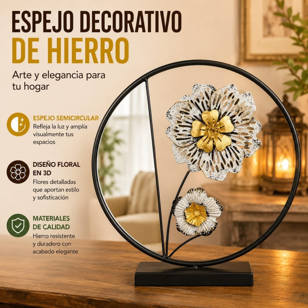 ADORNO MESA DE METAL FLOR CD24-211