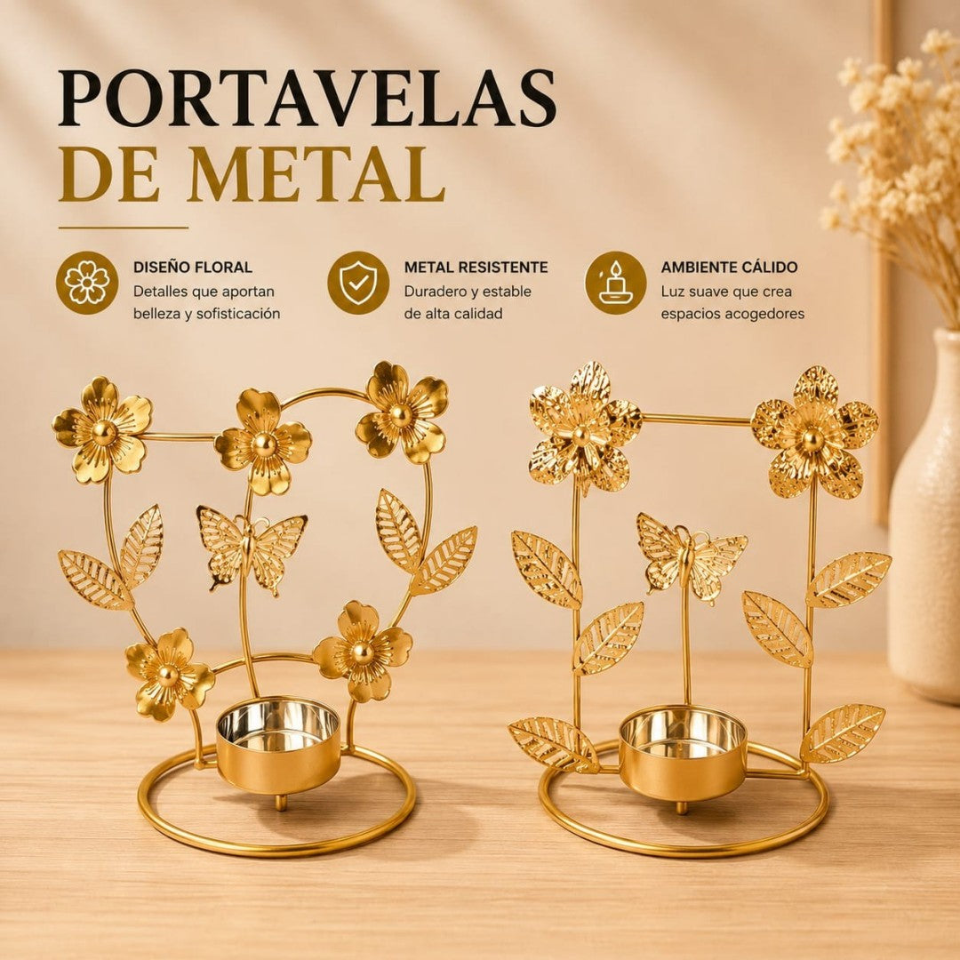 CANDELABRO METAL DORADO HX36-044-043