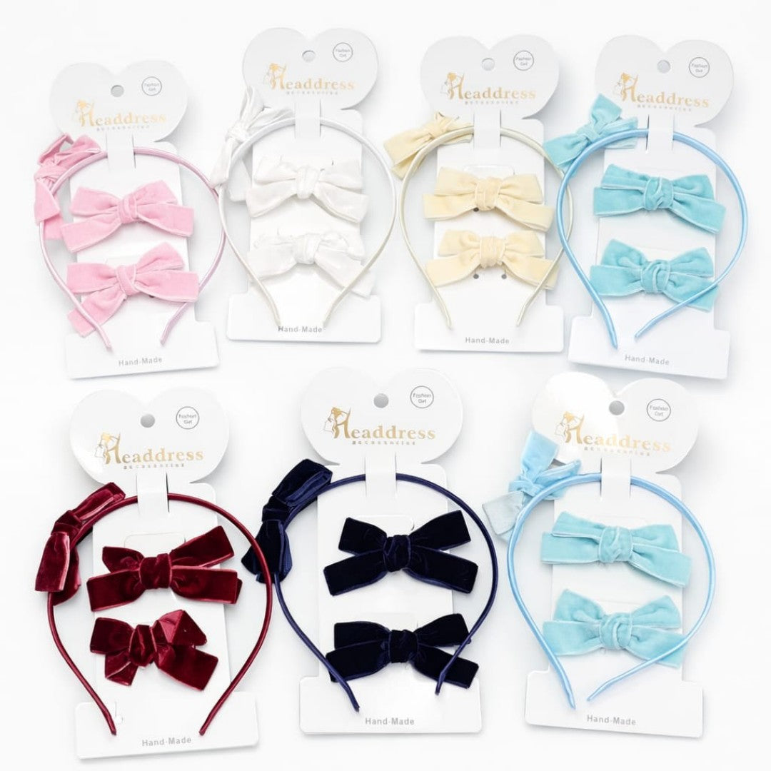 SET DIADEMA Y PRENSA CABELLO 3PCS 3169-2