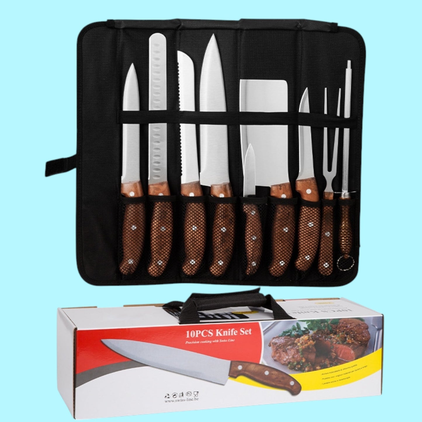 JUEGO DE CUCHILLO COCINA 10PCS