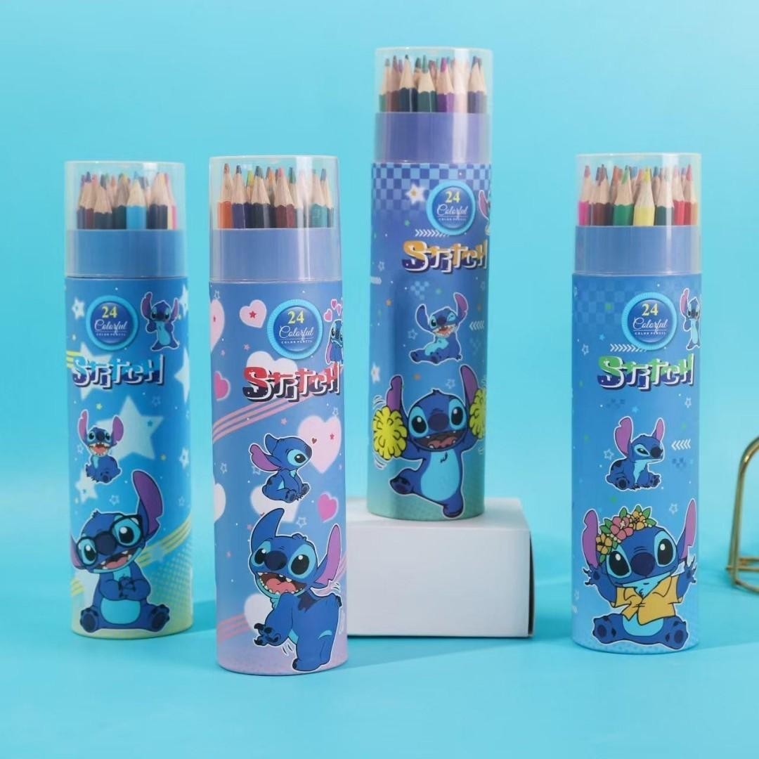 LAPICES DE 24 COLOR TUBO STITCH