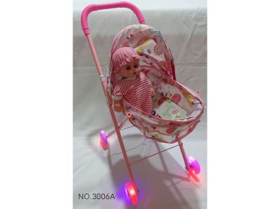 COCHE CON MUNECA 10pulg LUZ SONIDO 3006A