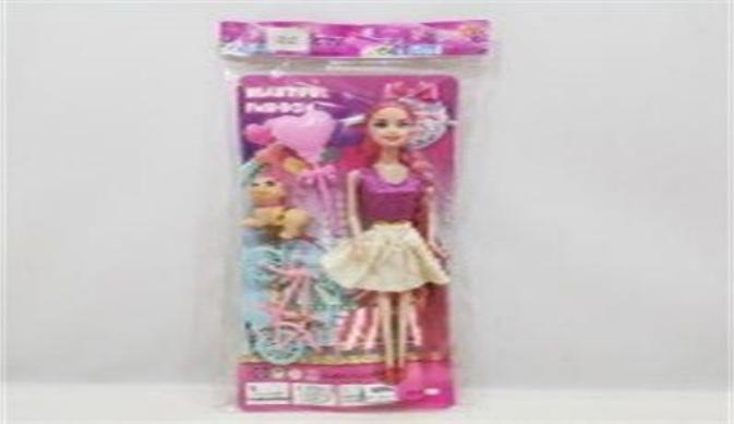 MUNECA BARBIE 11PUL BICI PERRO 823E