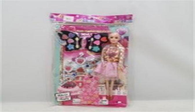 MUNECA BARBIE 11PUL C/COSMETICO 824D